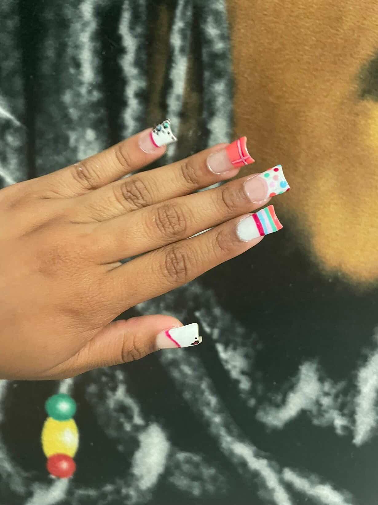 Colorful fun nail set